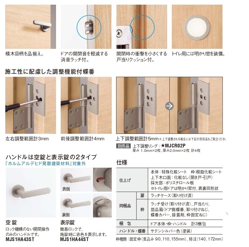 パナソニック インテリアAP 室内片開きドア（固定枠仕様