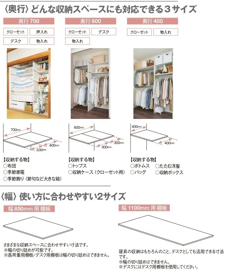 収納　壁面収納LIXIL ヴィータスパネル　クローゼットタイプ　 おすすめプランNo.　BJ702　引き出し無し・あり