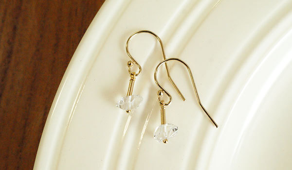 天然石 ピアス 大人可愛い ゴールド