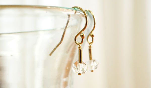 天然石 ピアス シンプル