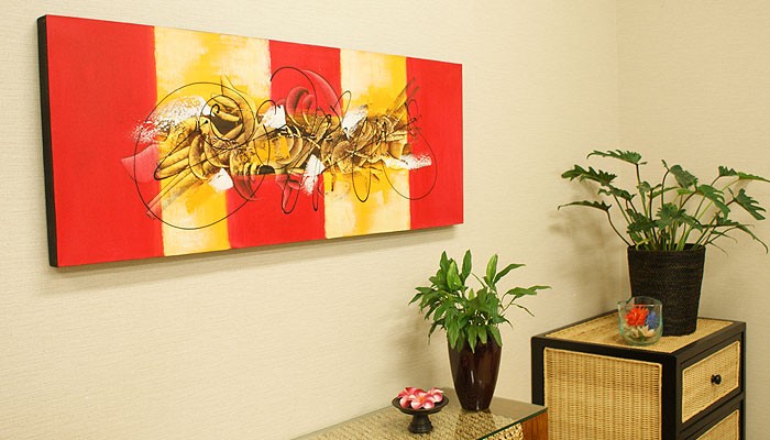 アジアン バリ島 タビビトノキ アートパネル 絵画 アフリカン 植物 壁掛け バリ絵画 TREE長方形 バリ ドットアート バリアート 絵画 バリ島