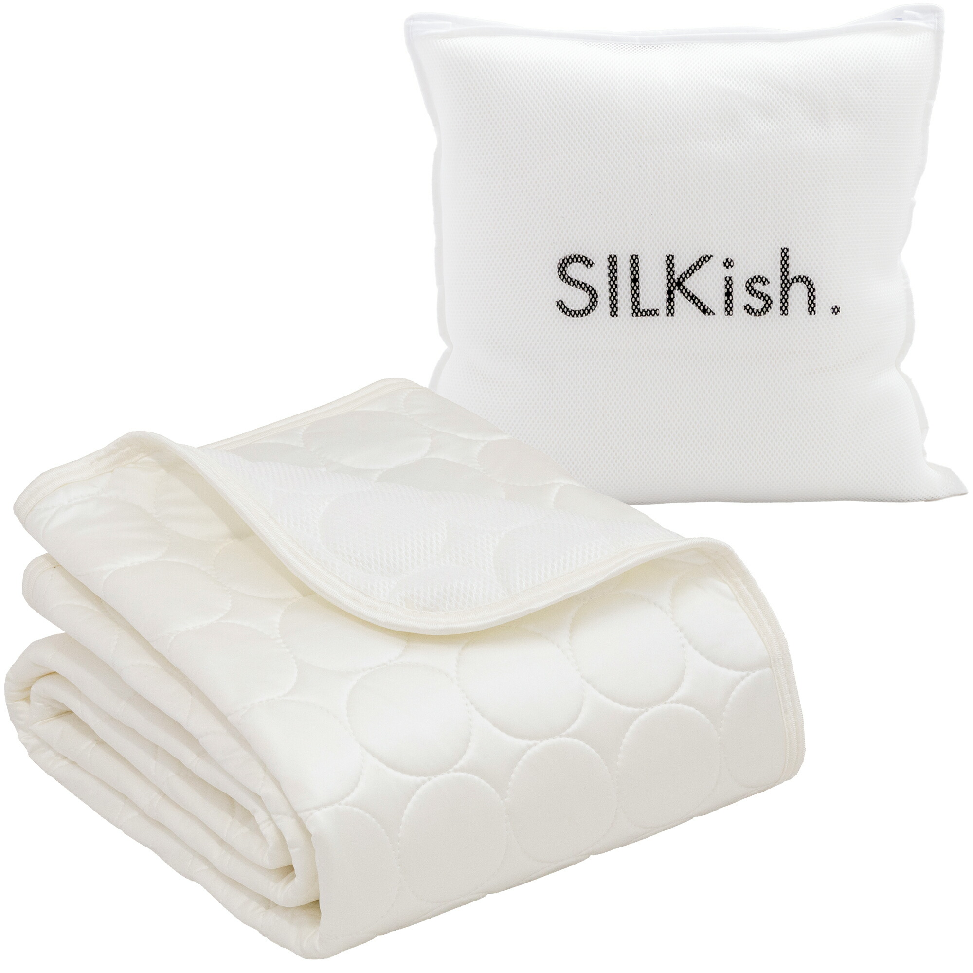 SILKish. シルキッシュ 強冷感 敷きパッド シングル 春 夏 ひんやり 