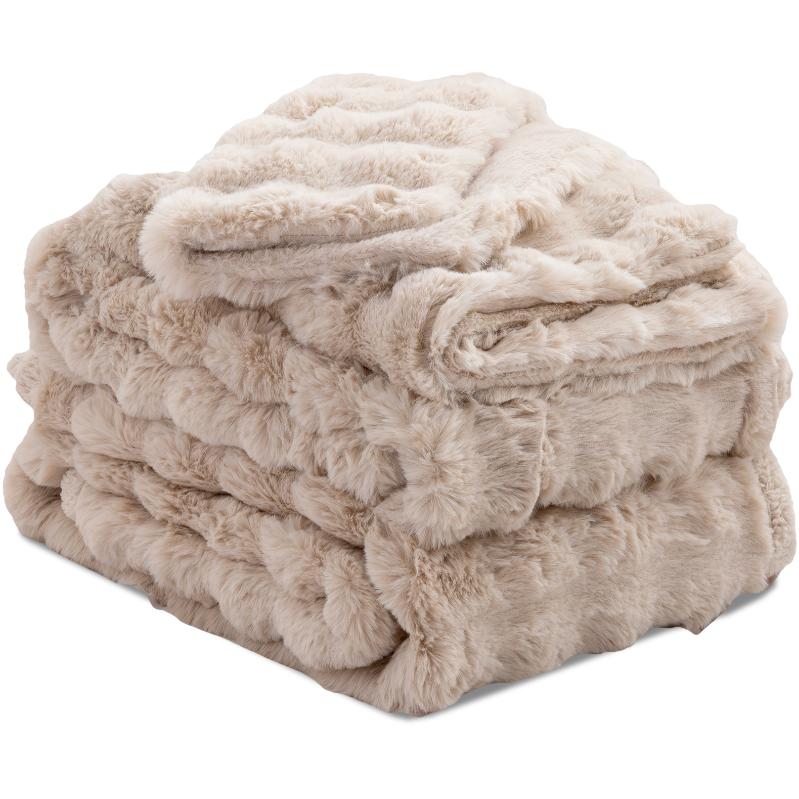 ラビットファー　対応セット フルセット LUXZA ラグザ ラビットファー 毛布 敷きパッド 枕カバー 3