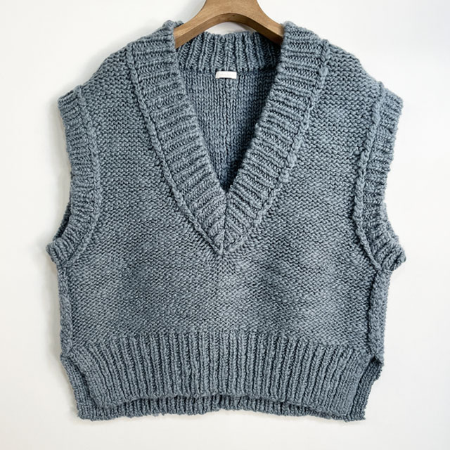 comm. arch.（コムアーチ） ベスト HAND FRAMED CHUNKY VEST 手横