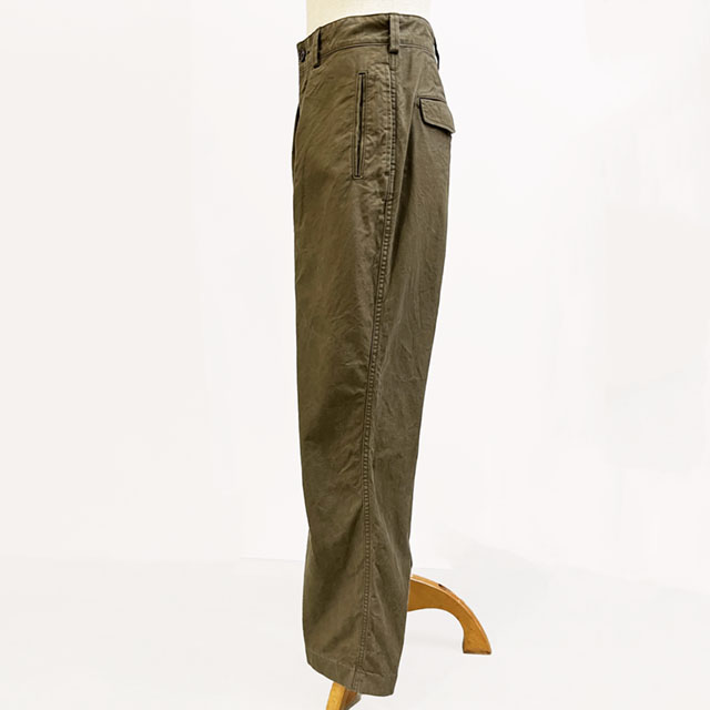 【高い素材】 ARAN アラン FL-PT-3 硫化染ダック生地 ミリタリーパンツ -KHAKI パンツ