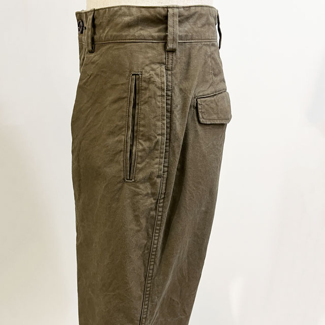 ARAN アラン FL-PT-3 硫化染ダック生地 ミリタリーパンツ -KHAKI