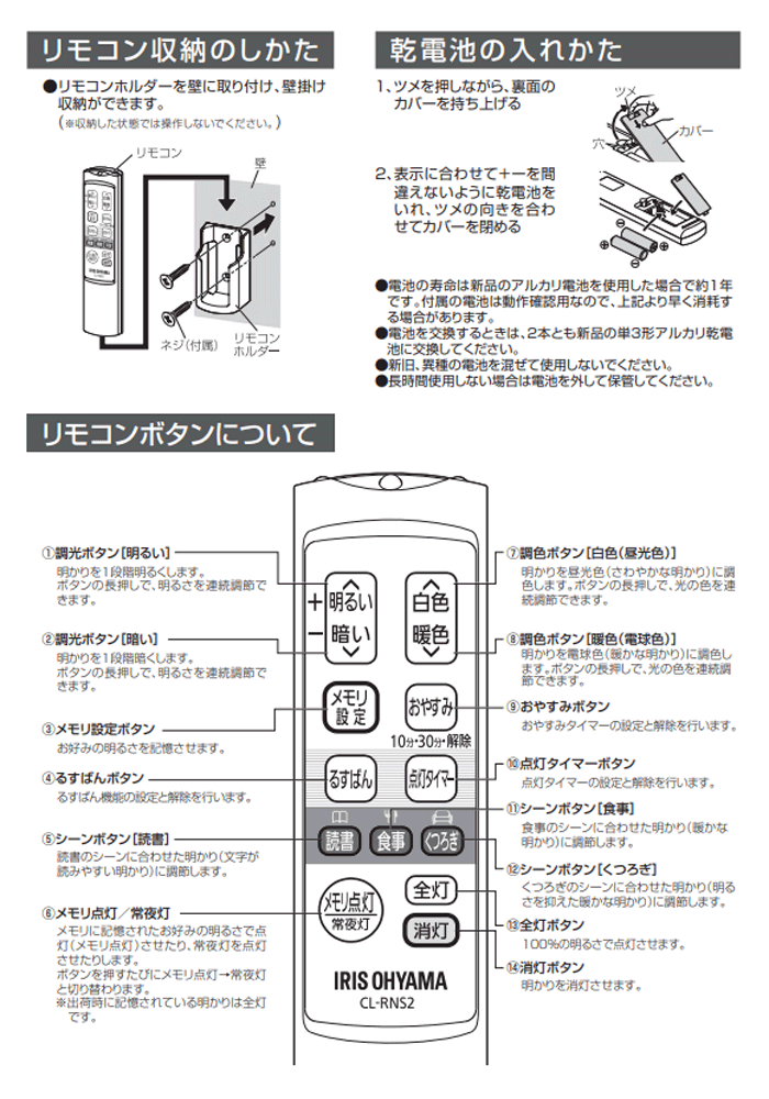 数量限定】 新品 アイリスオーヤマ CL-RNS2 LEDシーリングライト用