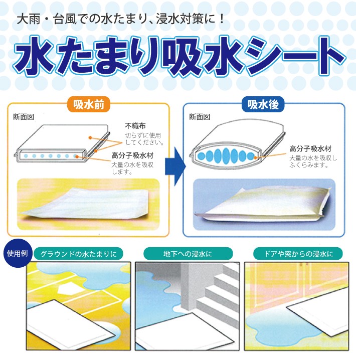 あすつく 防災人 水たまり 吸水シート 7L 10枚入 BMS-001 送料無料