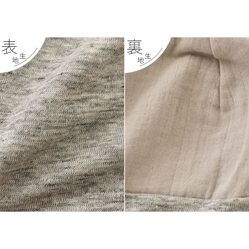 肌側オーガニックコットン 外側リネン ニットキャップ 日本製 レディース ブルー グレー |  | 05