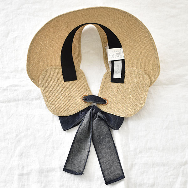 マニラ麻ブレード サンバイザー 日本製 レディース ベージュ ネイビー |  | 11