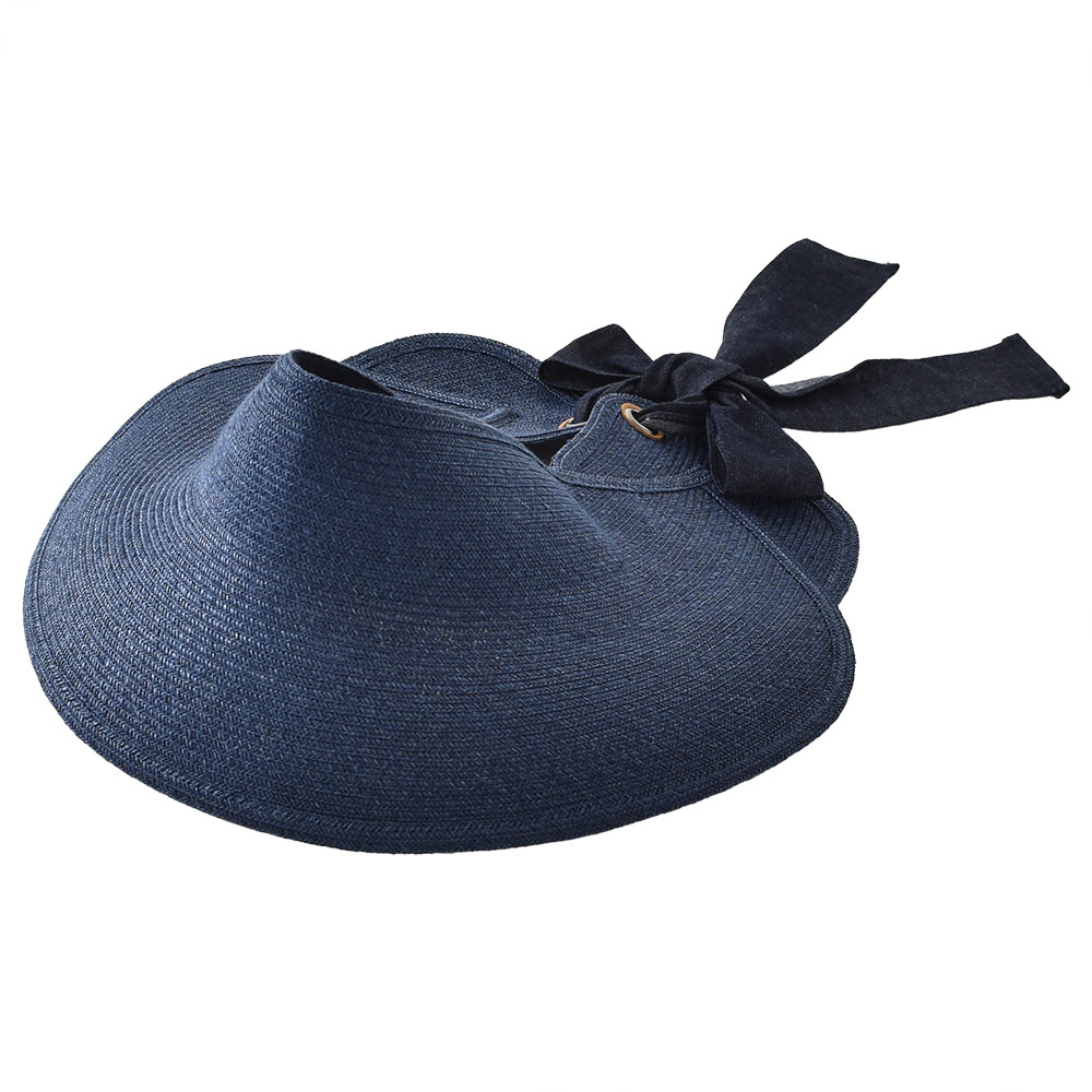 マニラ麻ブレード サンバイザー 日本製 レディース ベージュ ネイビー |  | 14