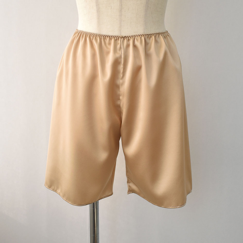 シルクサテン ペチコート 日本製 ショート丈