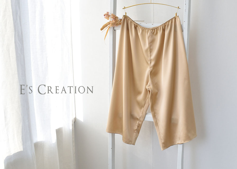 シルクサテン ペチコート 日本製 ロング丈