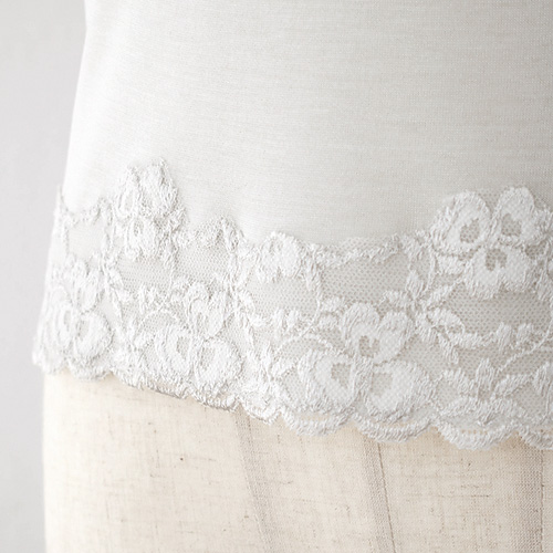 シルク カップ付きキャミソール フロントレース 日本製 ピンク グレー M/L |  | 10