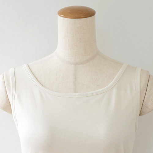 シルク100％ ジャージー カップ付き タンクトップ 日本製 ゆるラク レディース ベージュ オフホワイト 白 グリーン ブラック 黒 M/L |  | 09