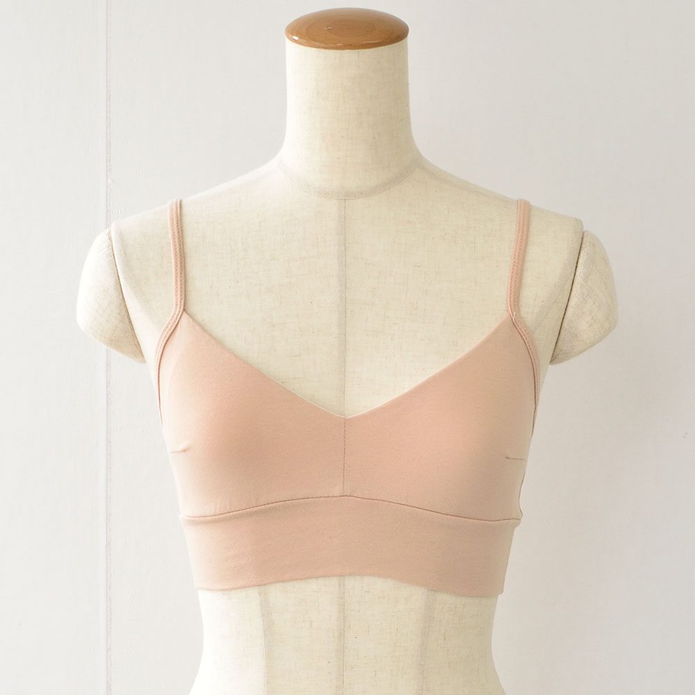カップ裏シルク オーガニックコットン ノンワイヤーブラ 日本製