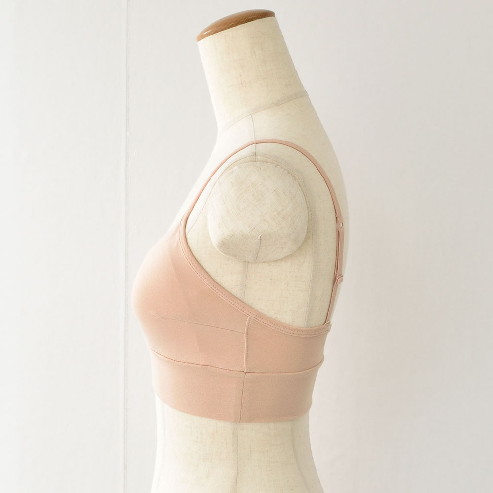 カップ裏シルク オーガニックコットン ノンワイヤーブラ 日本製