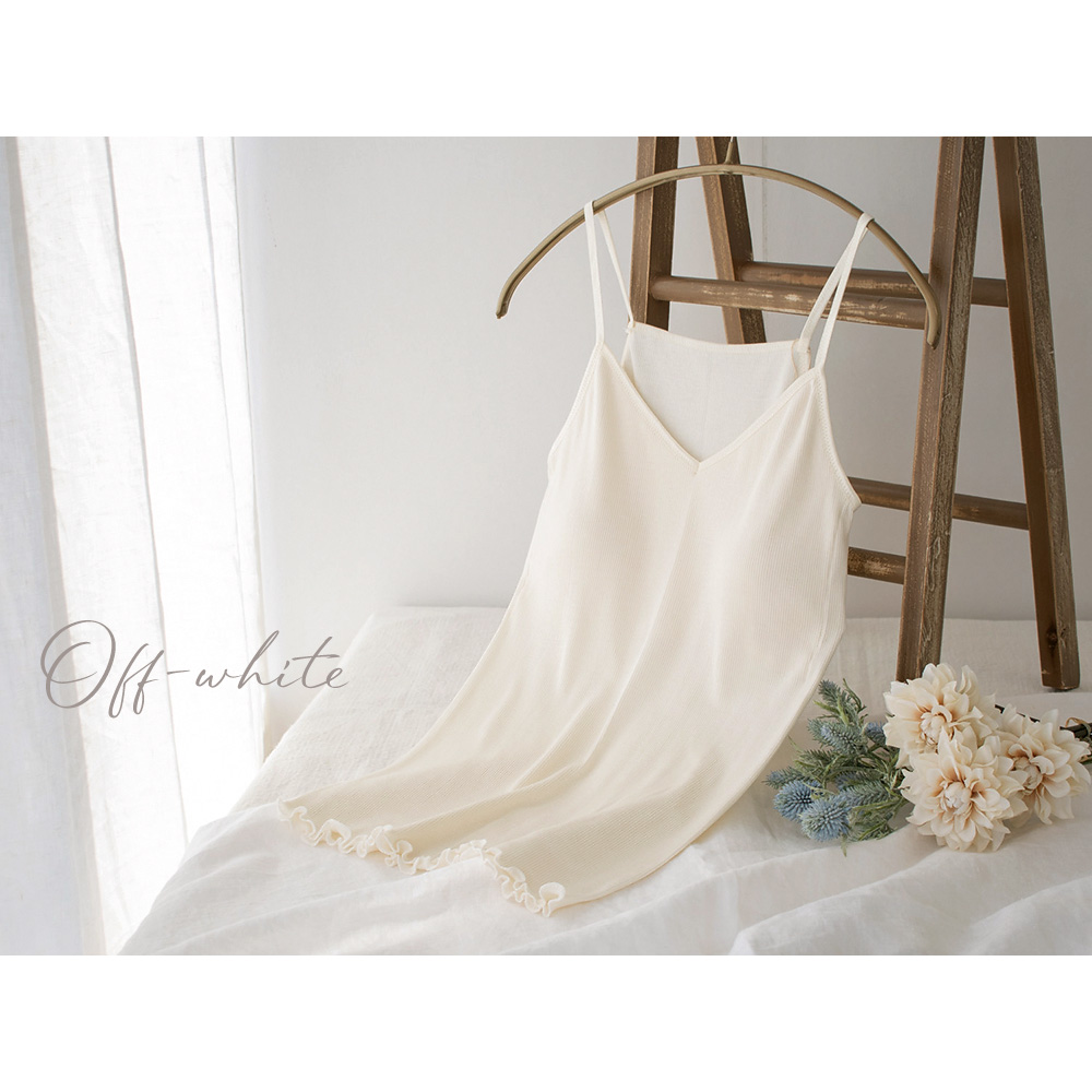 シルク100％ テレコ 金具がないカップ付きキャミソール 病院用 日本製 ウォッシャブル加工 レディース ブラウン ブラック M/L |  | 16