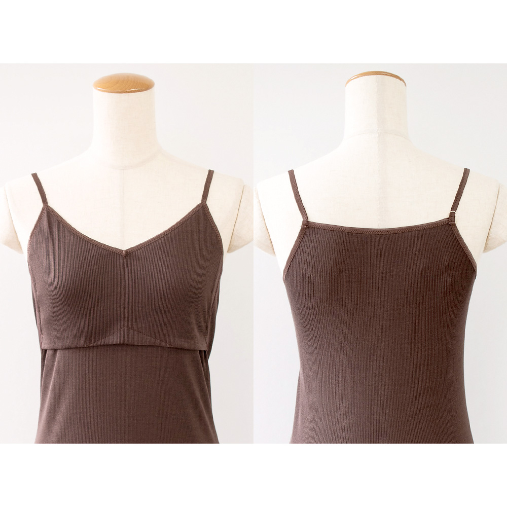 シルク100％ テレコ 金具がないカップ付きキャミソール 病院用 日本製 ウォッシャブル加工 レディース ブラウン ブラック M/L |  | 10