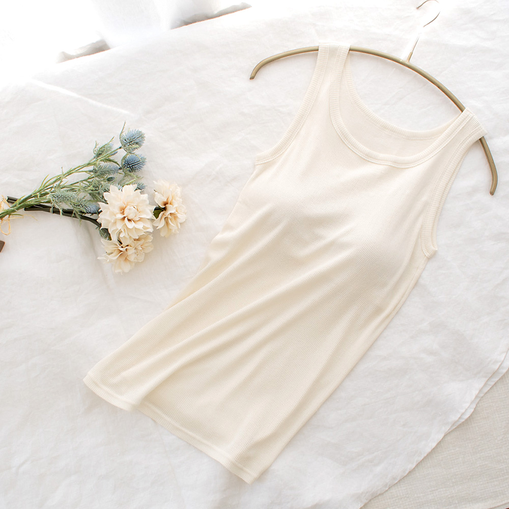 シルク100% テレコ カップ付き タンクトップ 日本製 ウォッシャブル加工 レディース オフホワイト M/L |  | 01