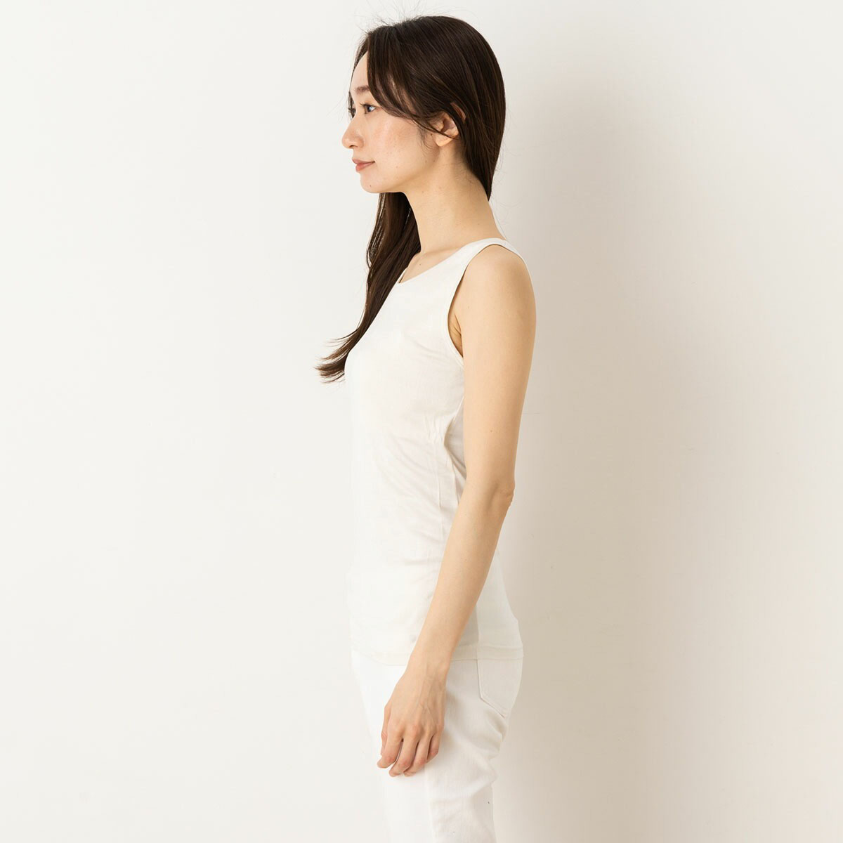 シルク100％ カップ付き タンクトップ 日本製 ゆるラク【ふわ肌シルク】 レディース ホワイト 白 ブラック 黒 ベージュ M/L |  | 04