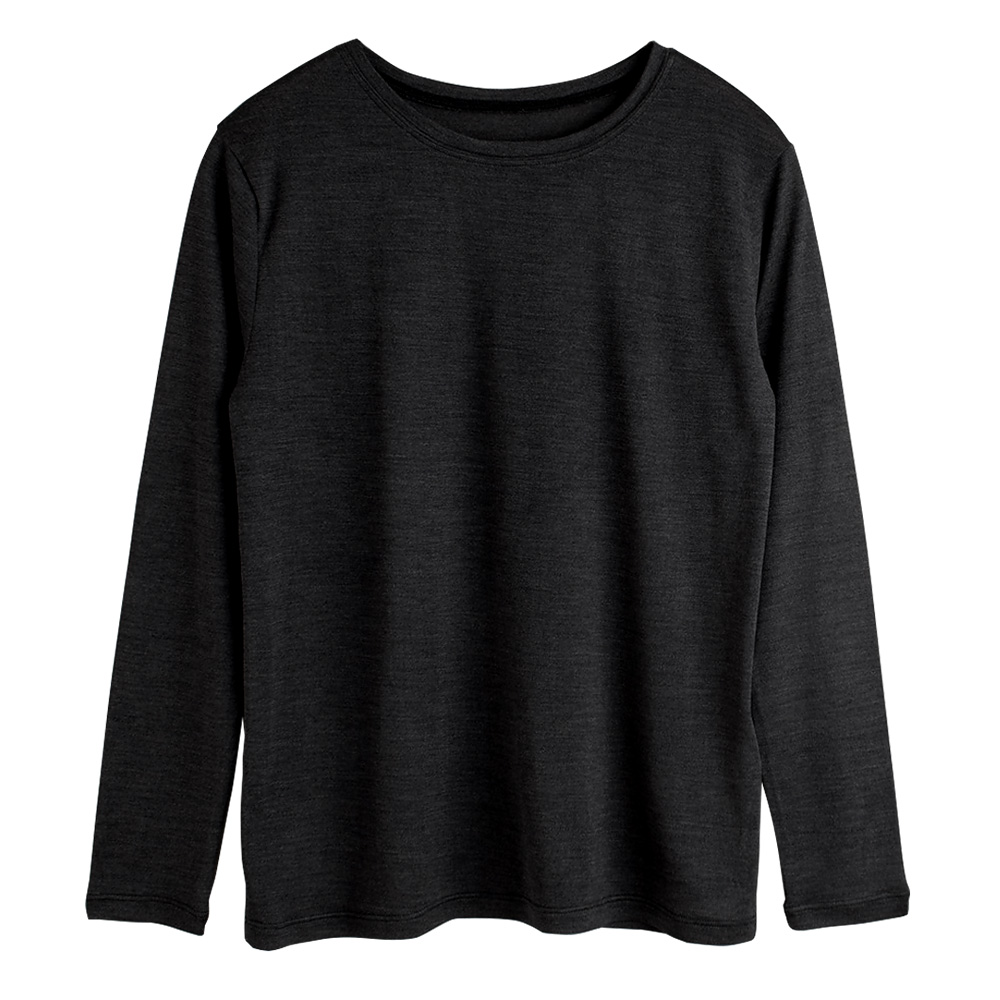 シルク100％ 長袖 インナー 日本製 クルーネック 【ふわ肌シルク