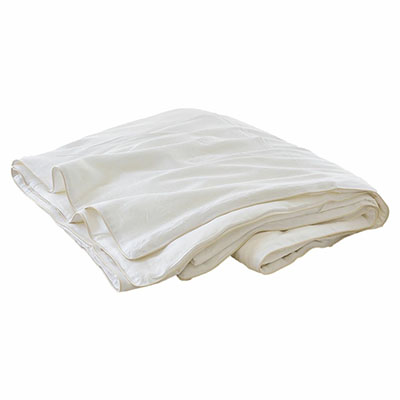 シルク100％真綿 薄掛け布団 シングルサイズ 側生地バンブー ホワイト 150cm×200cm