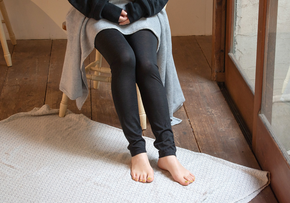 シルク100％ レギンス ウォッシャブル 日本製【ふわ肌シルク】