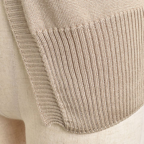 シルク100％ カーディガン 日本製 hasegawa 縫い目のないホール