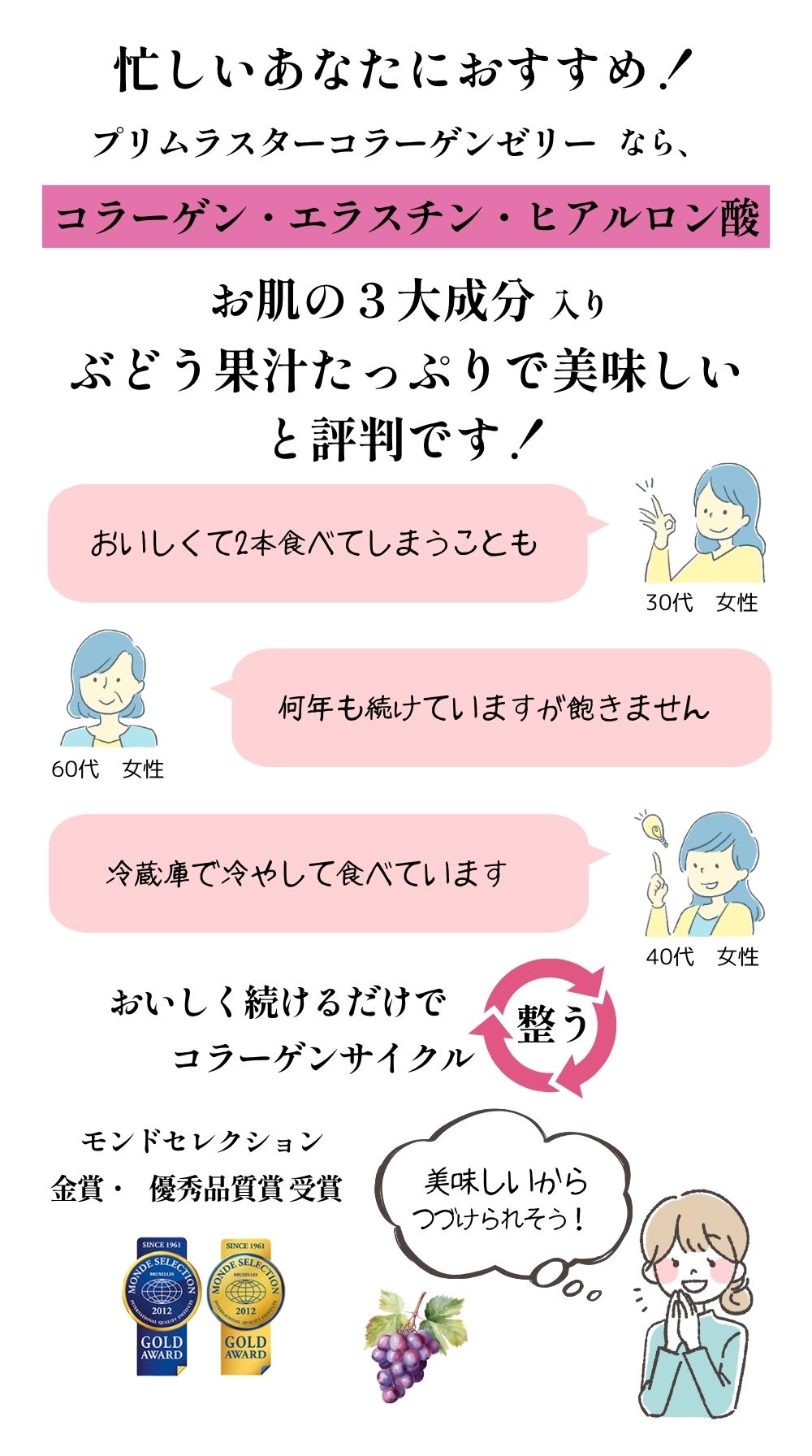 コラーゲン・ヒアルロン酸・エラスチンは真皮の重要成分。ハリや潤いを支える基礎へアプローチ。