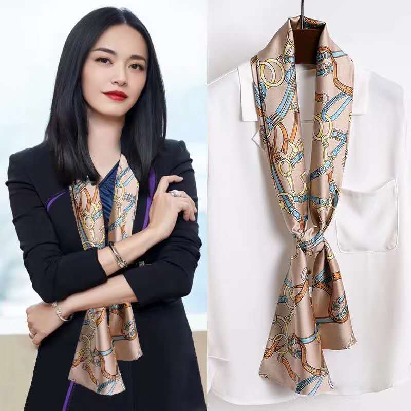 スカーフ レディース ネックスカーフ シフォンスカーフ バンダナ 長め