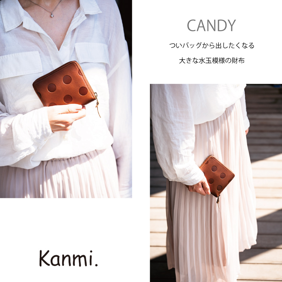 財布 二つ折り kanmi カンミ ボックス型 レディース ラウンド