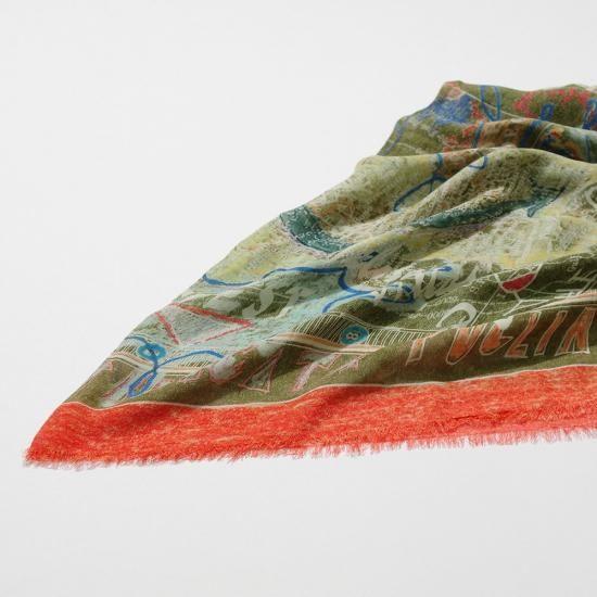 Faliero Sarti 2024-2025秋冬コレクション Italy(イタリア)★PAOLO FIUMI(パオロ・フィウミ)コラボストール★の画像