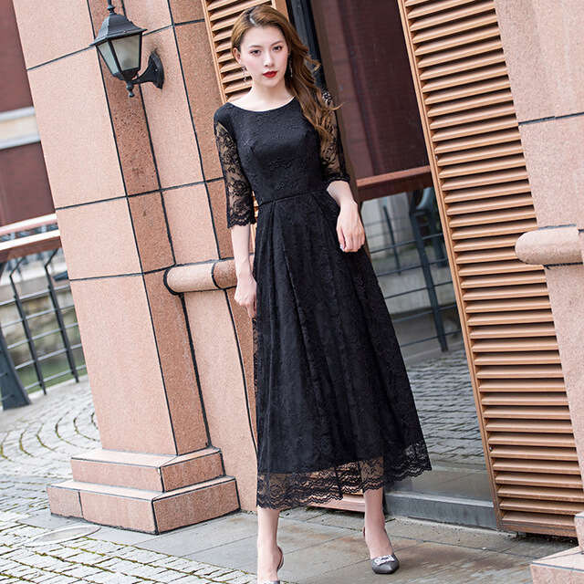 パーティードレス レース ロングドレス 結婚式 ワンピース 二次会 披露宴 七分袖 フォーマル 安い 演奏会 刺繍 Wata リラークショップ 通販 Yahoo ショッピング