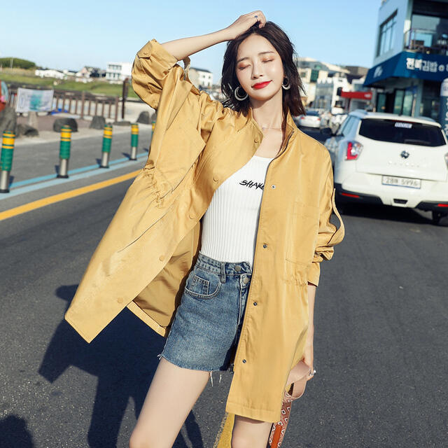 春 ジャケット ウインドブレーカー ミドル丈 長袖 大人カジュアル オトナ女子 安い 可愛い ブルゾン アウター 羽織り Yasu リラークショップ 通販 Yahoo ショッピング