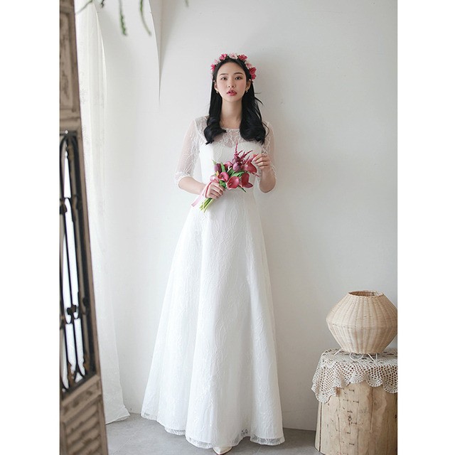 花嫁 ウエディングドレス 結婚式ドレス ドレス 安い 可愛い パーティードレス エレガント 純白 ホワイト ロングドレス レース Yasu リラークショップ 通販 Yahoo ショッピング