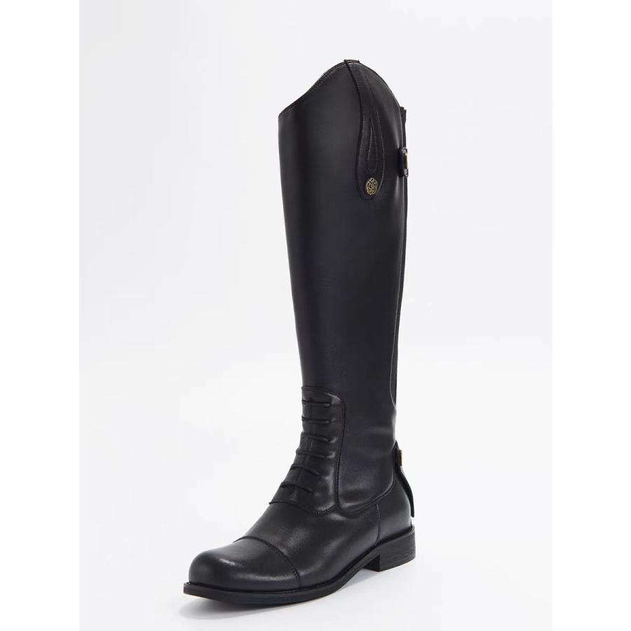 ワイド ロングブーツ 本革 レディース ミドルブーツ ショートブーツ