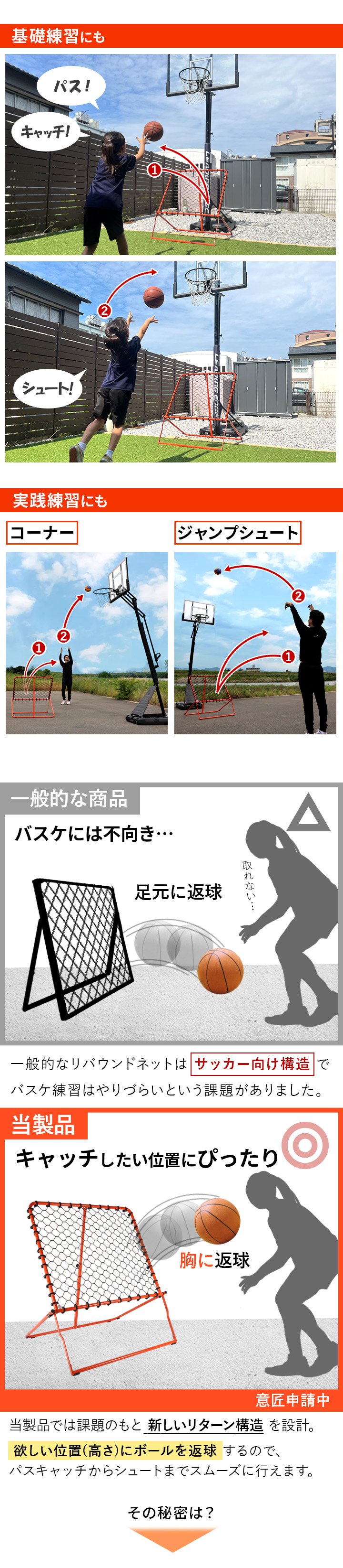 バスケ用 リバウンドネット