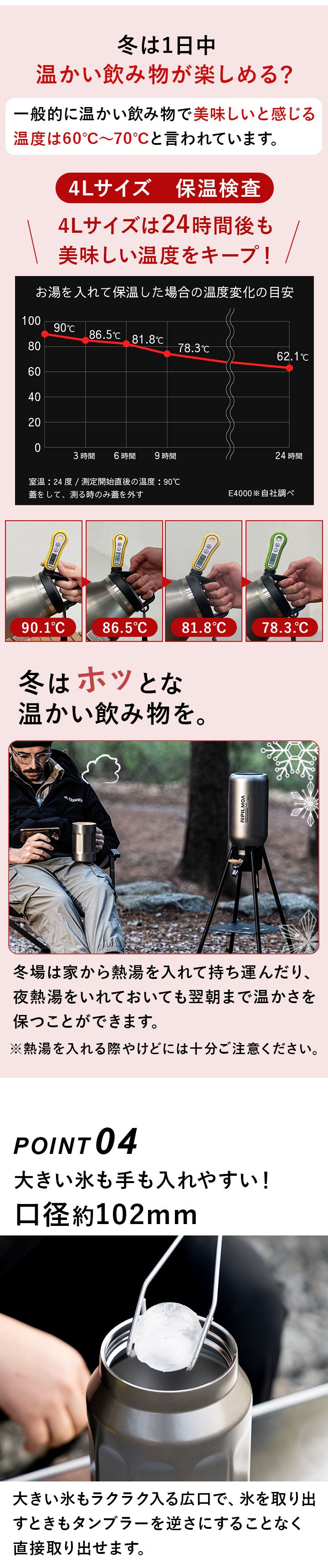 大きい氷も入れやすい!