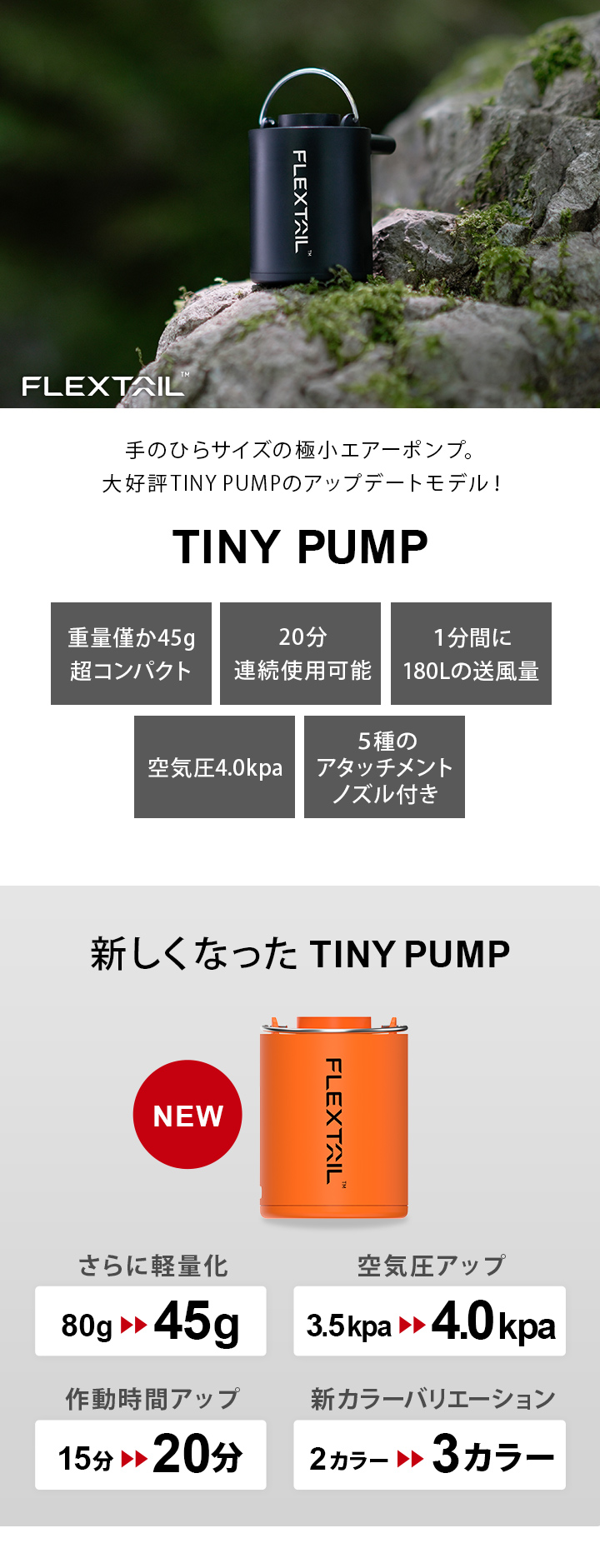 フレックステイルギア FLEXTAILGEAR エアーポンプ タイニーポンプ Tiny Pump