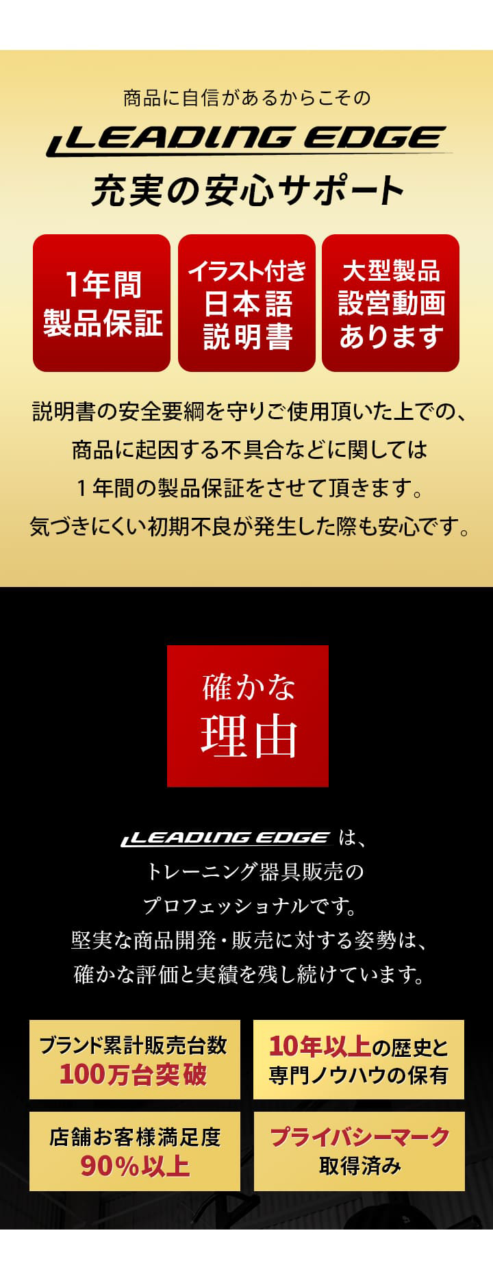 リーディングエッジの安心サポート