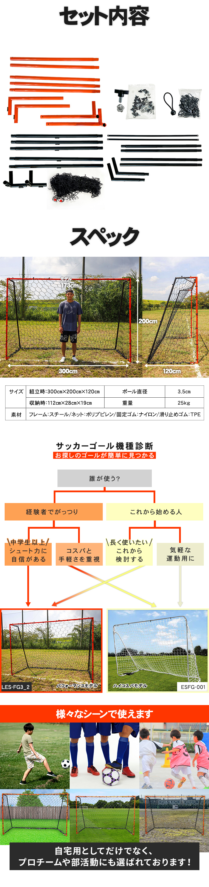 フットサルゴール 3×2m