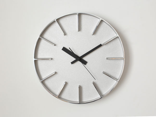 Lemnos Edge Clock (SIZE:M アルミニウム) AZ 24-08 AL レムノス 壁掛時計 i-32337 | Lemnos | 01