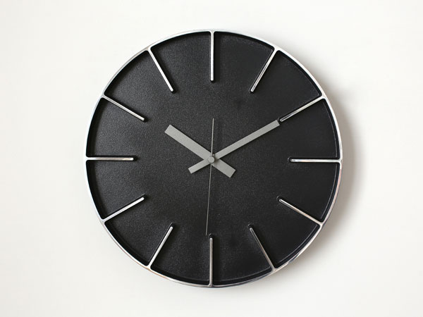 Lemnos Edge Clock (SIZE:M ブラック) AZ 24-08 BK レムノス 壁掛時計 i-32338 | Lemnos | 01
