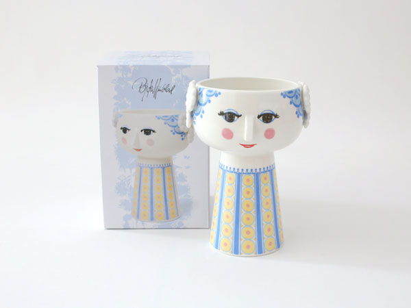 ビヨン・ヴィンブラッド　フラワーベース　エヴァベース　ビンテージ品✨　一点もの❗ フラワーベース】エヴァ フラワーベース (ライトブルー) 56537【BJORN