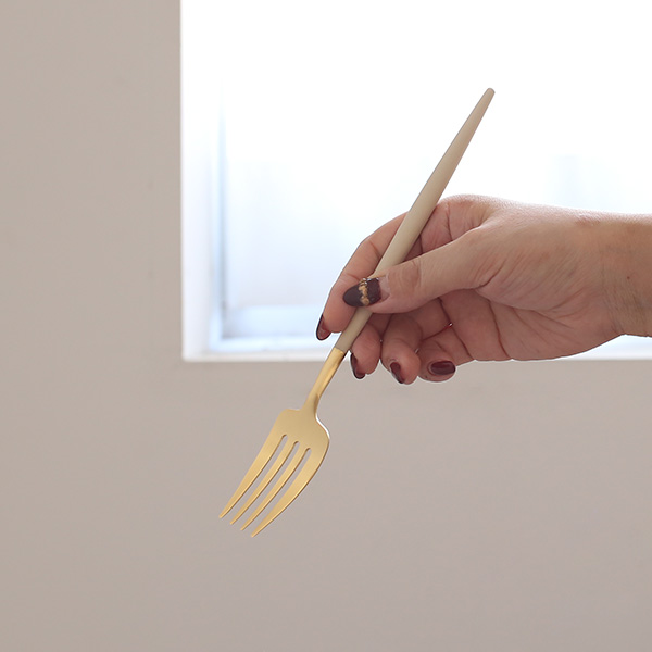 【Cutipol】GOA ディナーフォーク アイボリーゴールド  CT-IGO-GB-04 カトラリー クチポール ゴア i-34027 | Cutipol