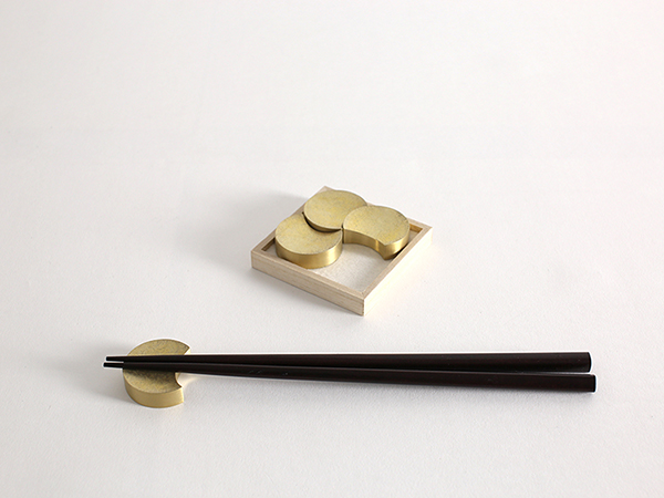 箸置き 四つ月 四個入り (Chopstick Rest Four-Moon)