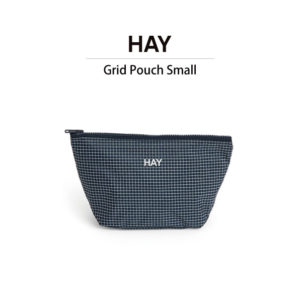 正規取扱店 HAY Grid Pouch small (Dark blue) AF782-A601-AE89 ヘイポーチ i-34935 | 