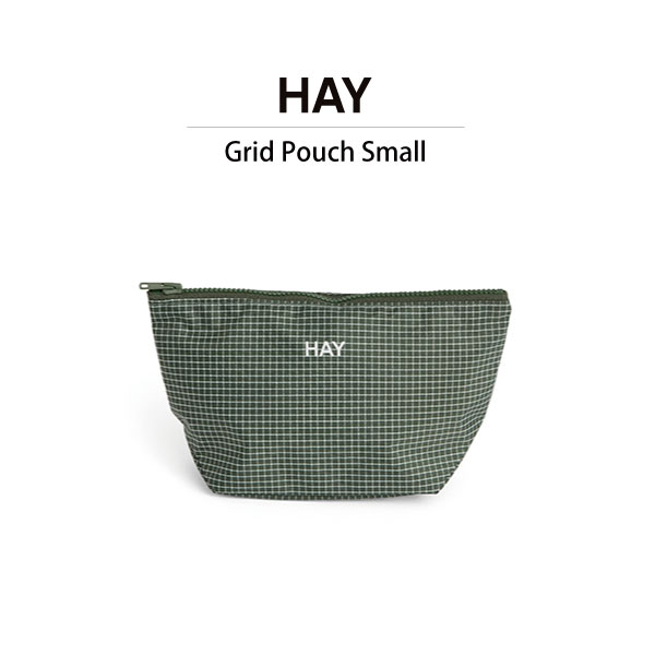 正規取扱店 HAY Grid Pouch small (Dark green) AF782-A601-AE77 ヘイポーチ i-34934 | 