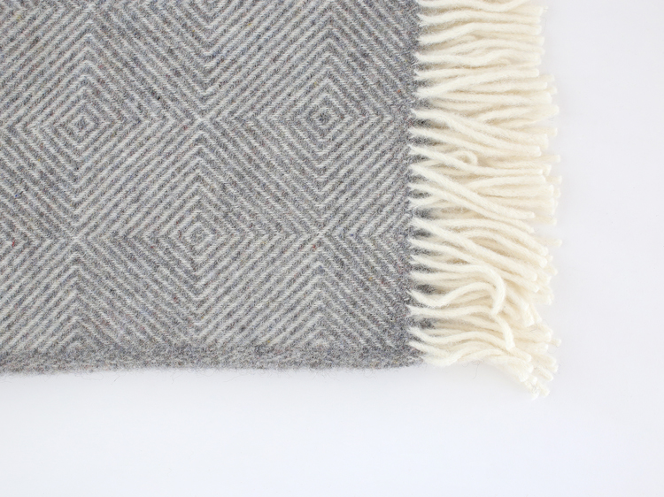 【正規取扱店】ウールコーム付き KLIPPAN クリッパン リサイクルウール スロー グースアイ (SIZE:130cm×200cm /グレー)KP217701 i-30409 | KLIPPAN | 03